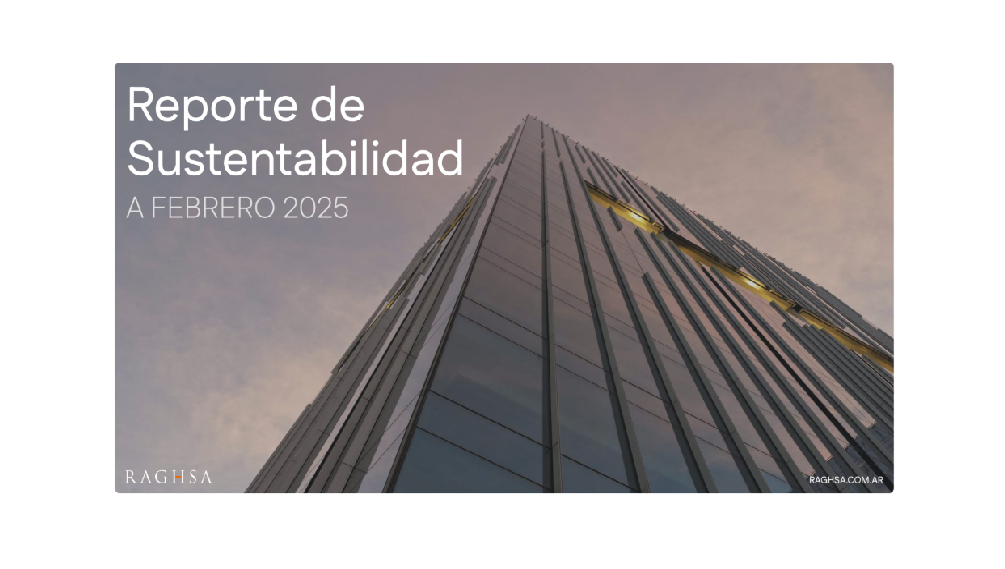 RAGHSA presenta su primer Reporte de Sustentabilidad y reafirma su liderazgo en construcción responsable