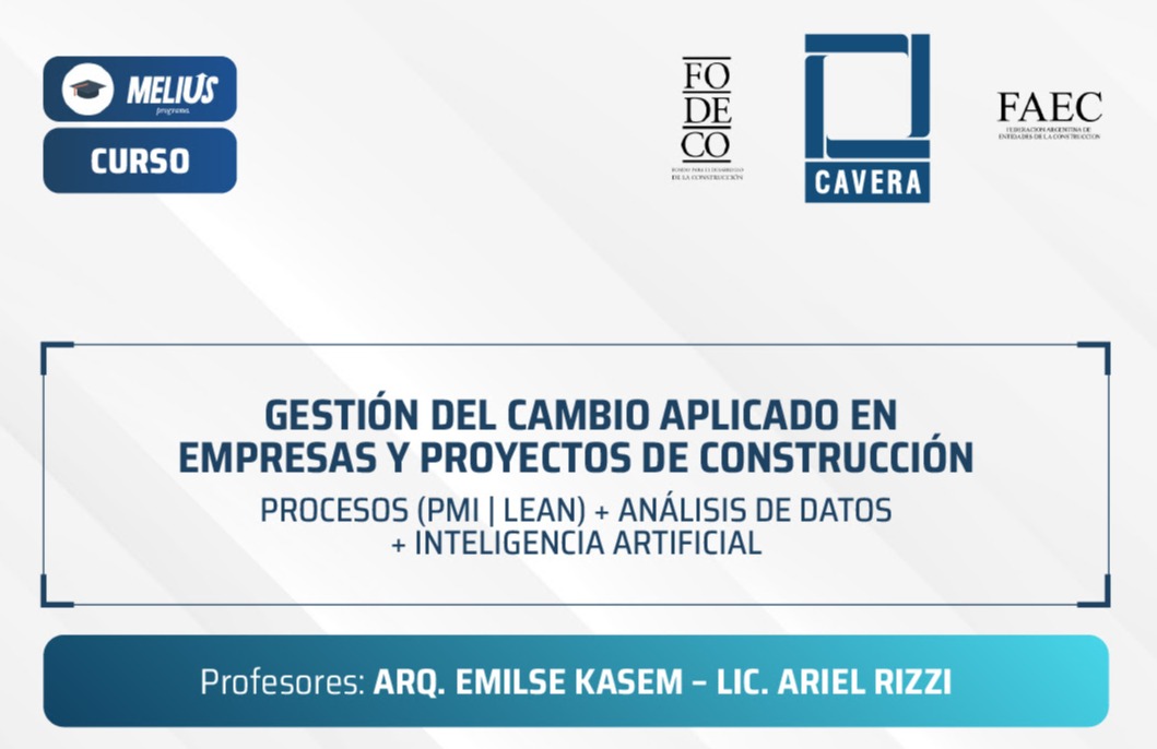 Curso Gestión del cambio aplicado en empresas y proyectos de construcción - Procesos (PMI | LEAN) + Análisis de datos + Inteligencia Artificial